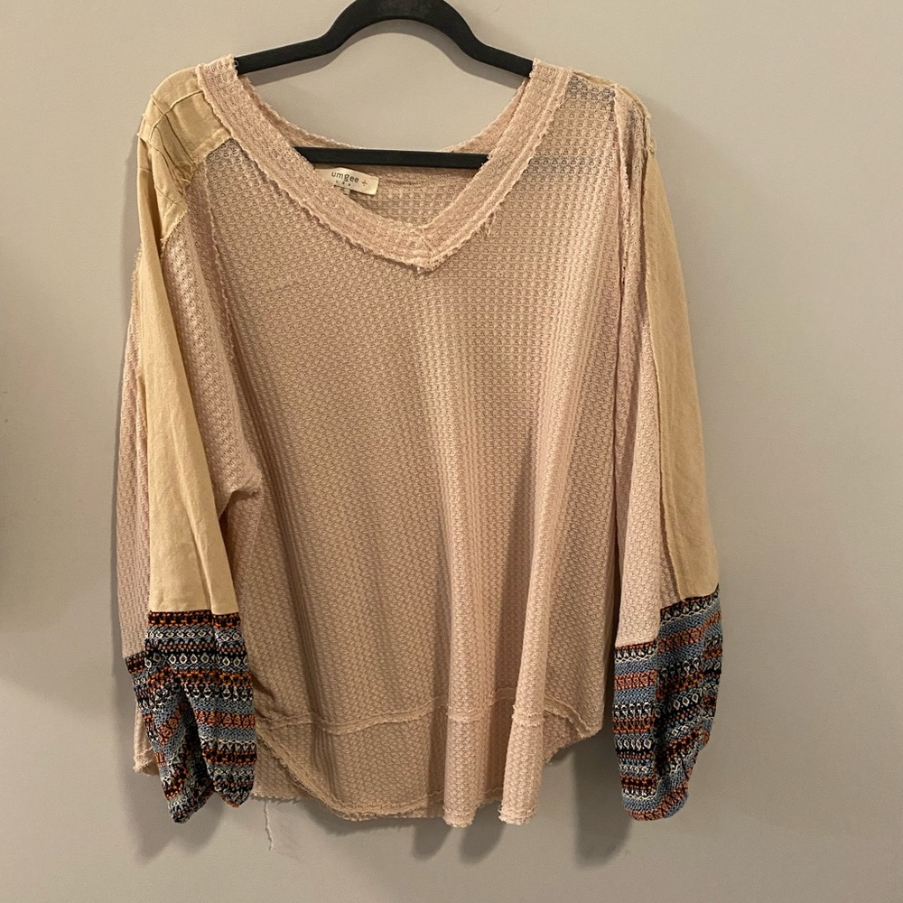 Boho style top with balloon sleeves got xl for oversized fit